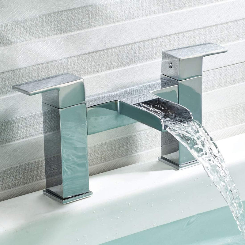 Waterfall Bath Taps Bathroom Filler Mixer Tap Chrome