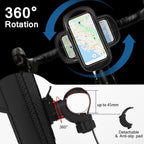 Waterproof Bicycle Phone Holder Handlebar Bag with Rotating