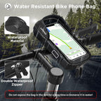 Waterproof Bicycle Phone Holder Handlebar Bag with Rotating