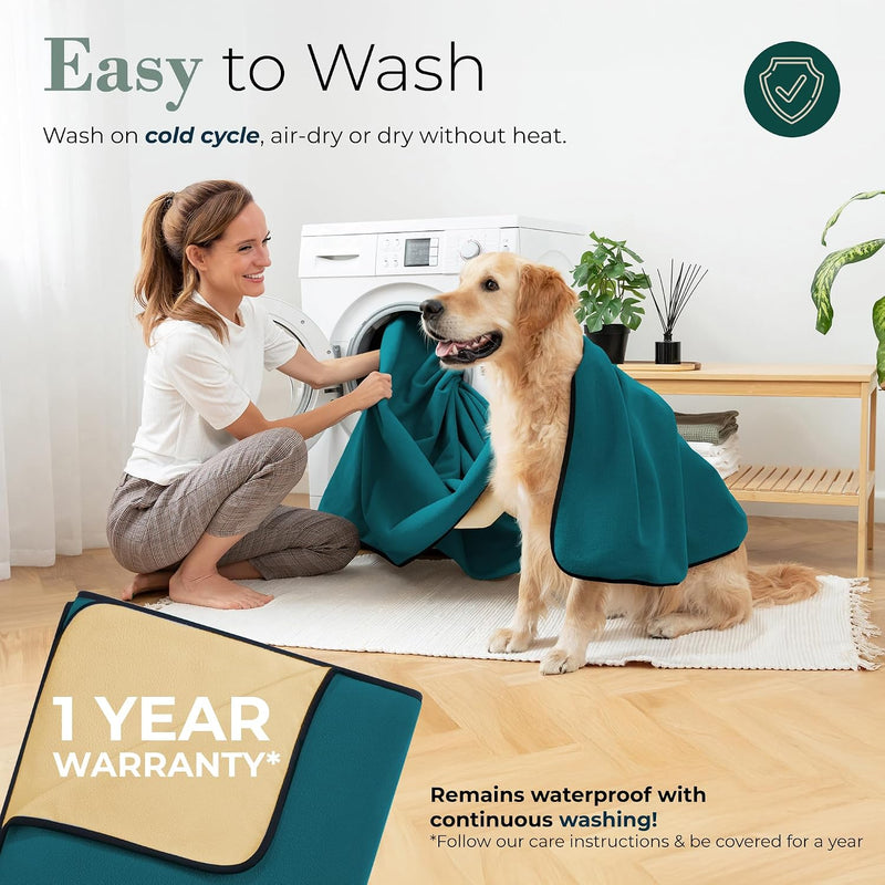 Waterproof Blanket Cover 80”x90” for Adults Dogs Cats