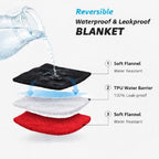 Waterproof Blanket Spill-Proof Water-Resistant Flannel for Bed