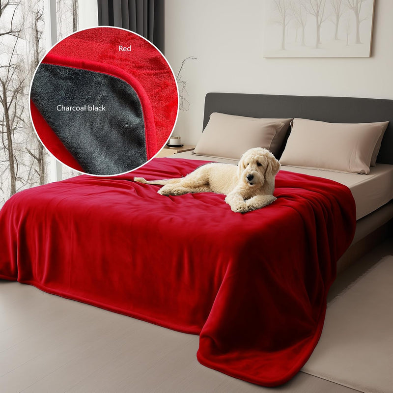 Waterproof Blanket Spill-Proof Water-Resistant Flannel for Bed