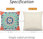 Waterproof Cushion Cover Tropical Plant Pattern (Set of 4)