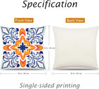 Waterproof Cushion Cover Tropical Plant Pattern (Set of 4)