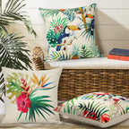 Waterproof Cushion Cover Tropical Plant Pattern (Set of 4)