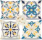 Waterproof Cushion Cover Tropical Plant Pattern (Set of 4)