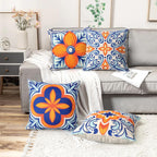 Waterproof Cushion Cover Tropical Plant Pattern (Set of 4)