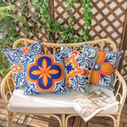 Waterproof Cushion Cover Tropical Plant Pattern (Set of 4)