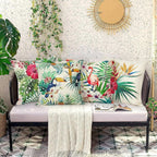 Waterproof Cushion Cover Tropical Plant Pattern (Set of 4)