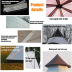 Waterproof Double Layers Camping Indian Tipi Tent Yurt