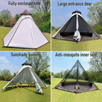 Waterproof Double Layers Camping Indian Tipi Tent Yurt