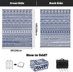 Waterproof Outdoor Rug Reversible Large Straw Garden Mat