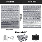 Waterproof Outdoor Rug Reversible Large Straw Garden Mat