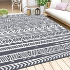 Waterproof Outdoor Rug Reversible Large Straw Garden Mat