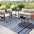 Waterproof Outdoor Rug Reversible Large Straw Garden Mat