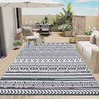 Waterproof Outdoor Rug Reversible Large Straw Garden Mat
