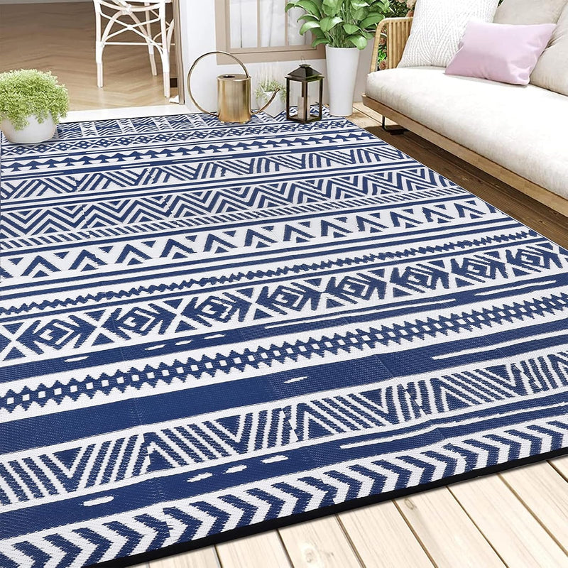 Waterproof Outdoor Rug Reversible Large Straw Garden Mat