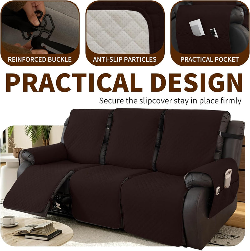 Waterproof Recliner Chair Cover Non-Slip Covers with Side