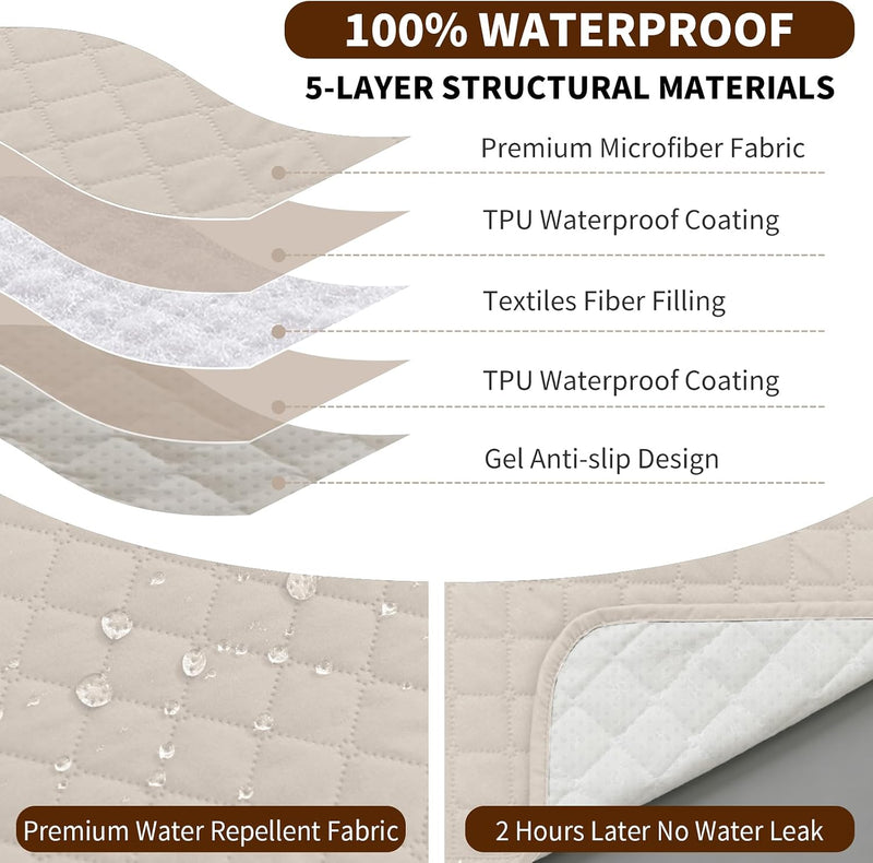 Waterproof Recliner Chair Cover Non-Slip Covers with Side