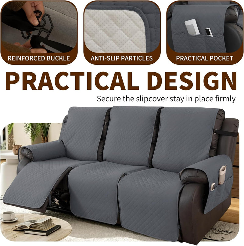 Waterproof Recliner Chair Cover Non-Slip Covers with Side