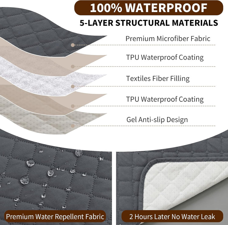 Waterproof Recliner Chair Cover Non-Slip Covers with Side