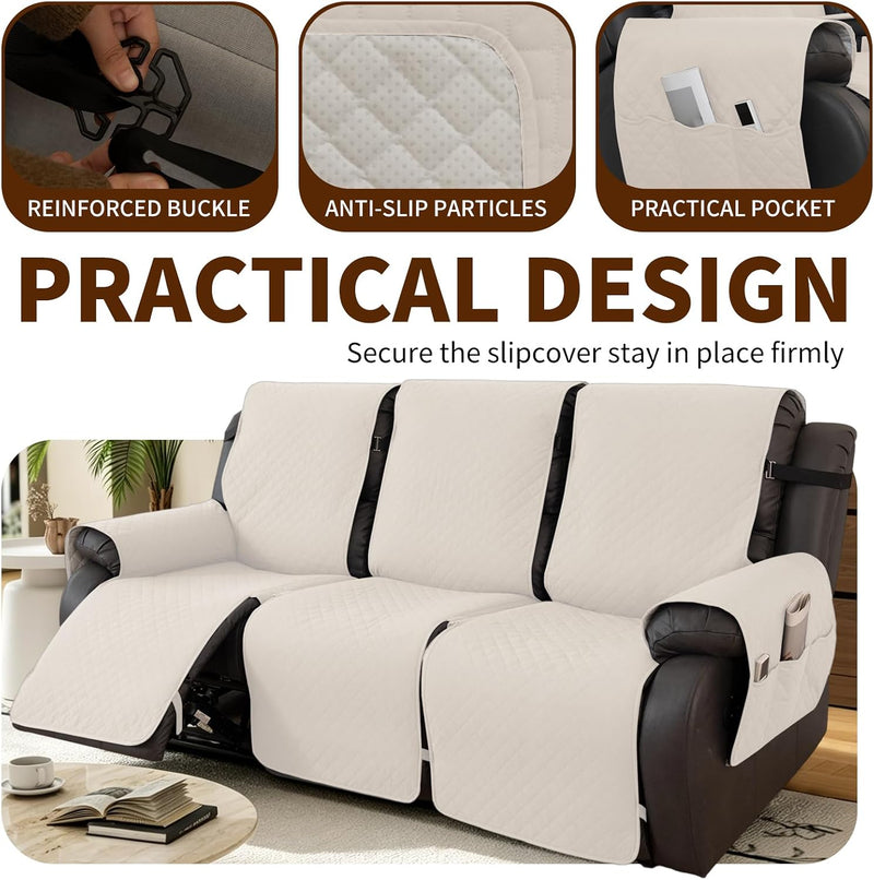 Waterproof Recliner Chair Cover Non-Slip Covers with Side