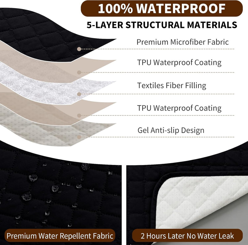 Waterproof Recliner Chair Cover Non-Slip Covers with Side