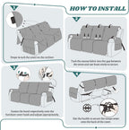 Waterproof Recliner Couch Covers 1-Piece Sofa