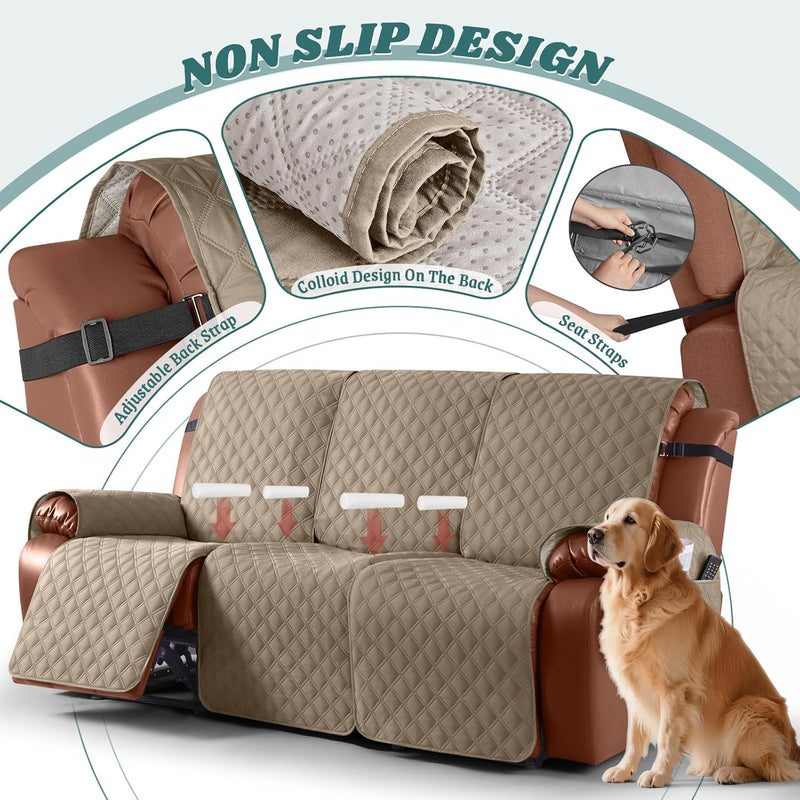 Waterproof Recliner Couch Covers 1-Piece Sofa