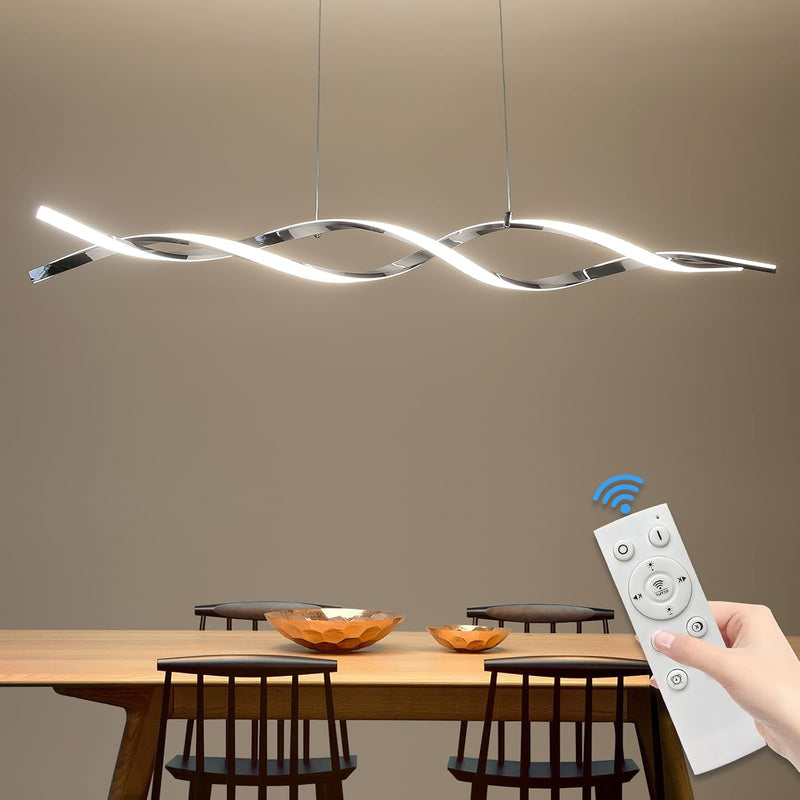 Wave Pendant Light 10%-100% Dimmable Remote Control