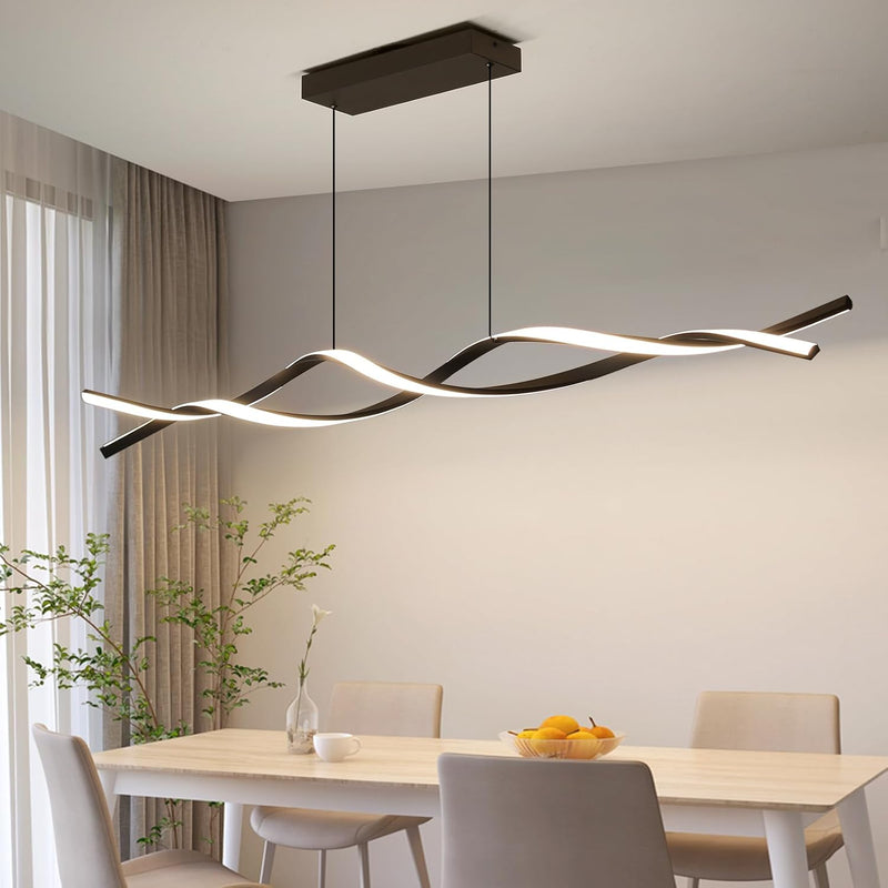 Wave Pendant Light 10%-100% Dimmable Remote Control