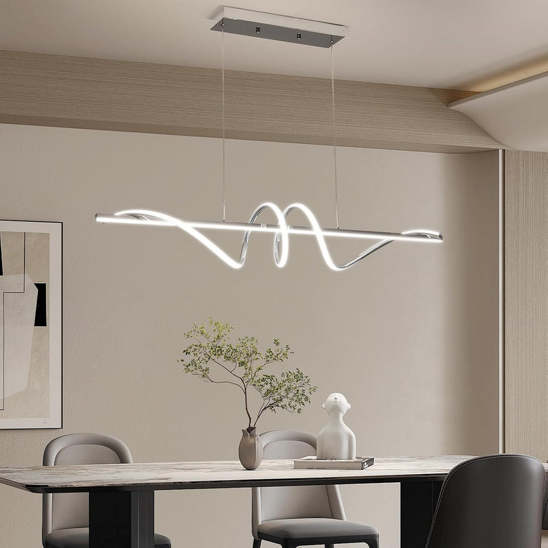 Wave Pendant Light 10%-100% Dimmable Remote Control