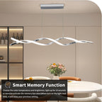 Wave Pendant Light 10%-100% Dimmable Remote Control