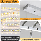 Wave Pendant Light 10%-100% Dimmable Remote Control