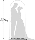 Wedding Arch Backdrop Stand 6FT 5FT 4FT Metal (Set of 3)