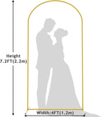 Wedding Arch Backdrop Stand 6FT 5FT 4FT Metal (Set of 3)