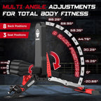 Weight Bench Adjustable Workout for Home 1500lbs Capacity