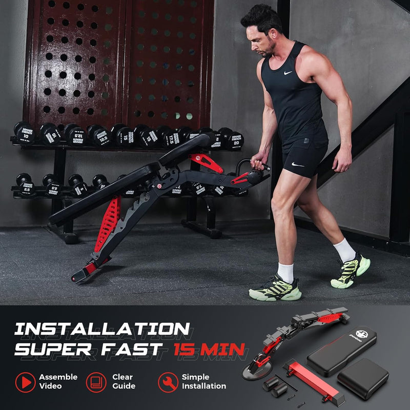 Weight Bench Adjustable Workout for Home 1500lbs Capacity