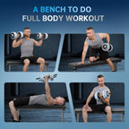 Weight Bench Flat Foldable Fitness for Full Body