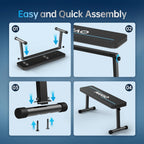 Weight Bench Flat Foldable Fitness for Full Body