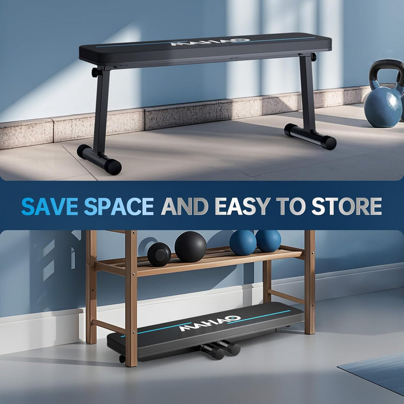 Weight Bench Flat Foldable Fitness for Full Body