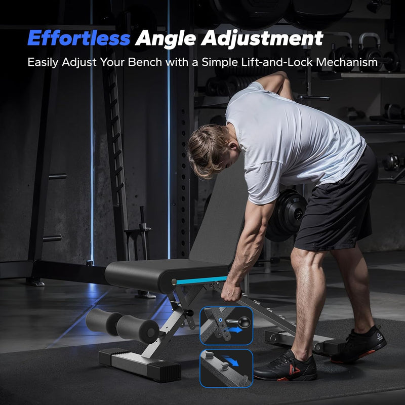 Weight Bench Foldable for Home Gym 72 108