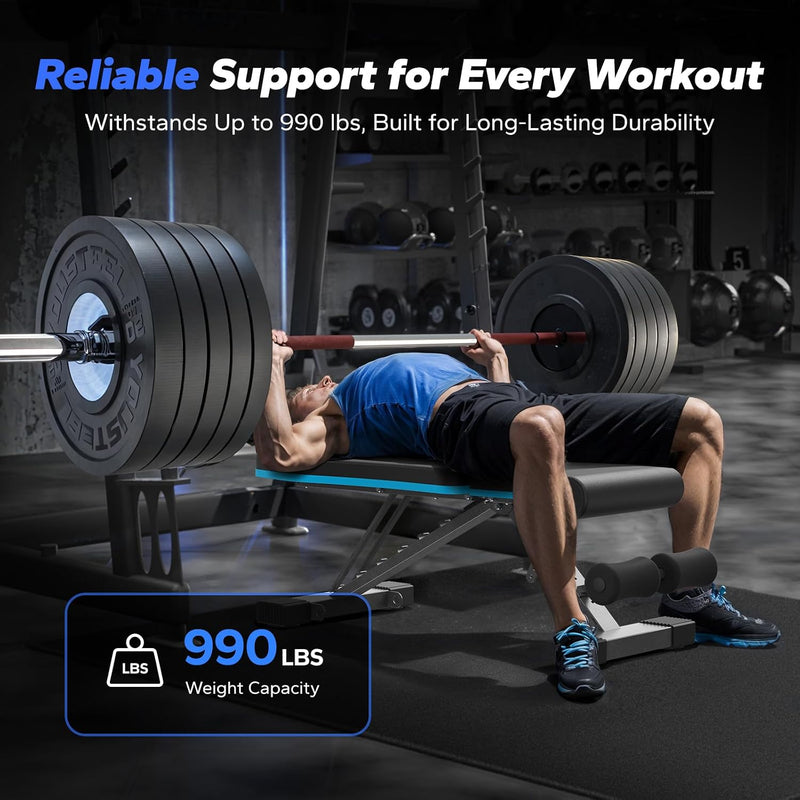 Weight Bench Foldable for Home Gym 72 108
