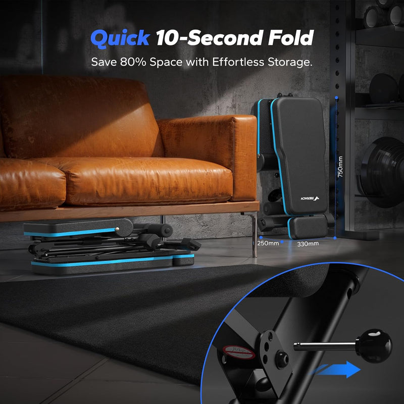 Weight Bench Foldable for Home Gym 72 108