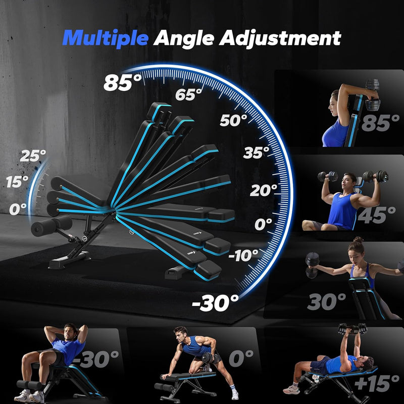 Weight Bench Foldable for Home Gym 72 108