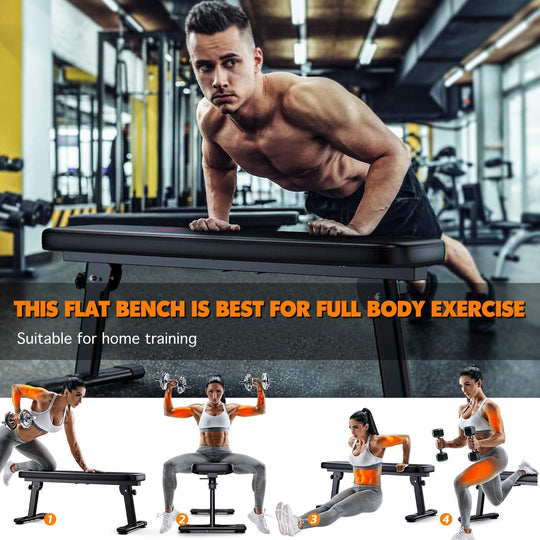 Weight Bench Folding Workout with Carrying Handle Flat