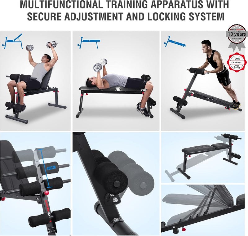 Weight Bench Multifunctional Foldable Flat Sit-Up 18-Way