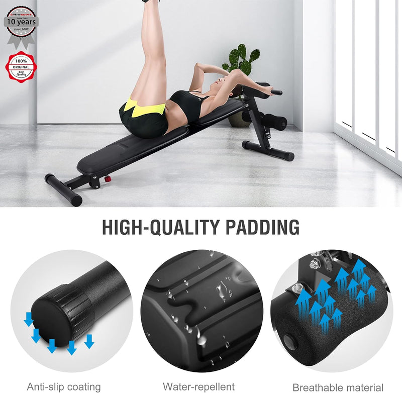 Weight Bench Multifunctional Foldable Flat Sit-Up 18-Way