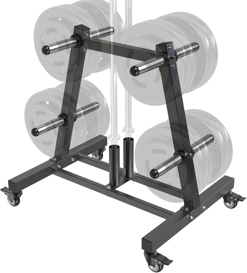 Weight Plate Tree Rack with 8 Pegs 2