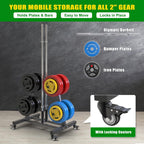Weight Plate Tree Rack with 8 Pegs 2